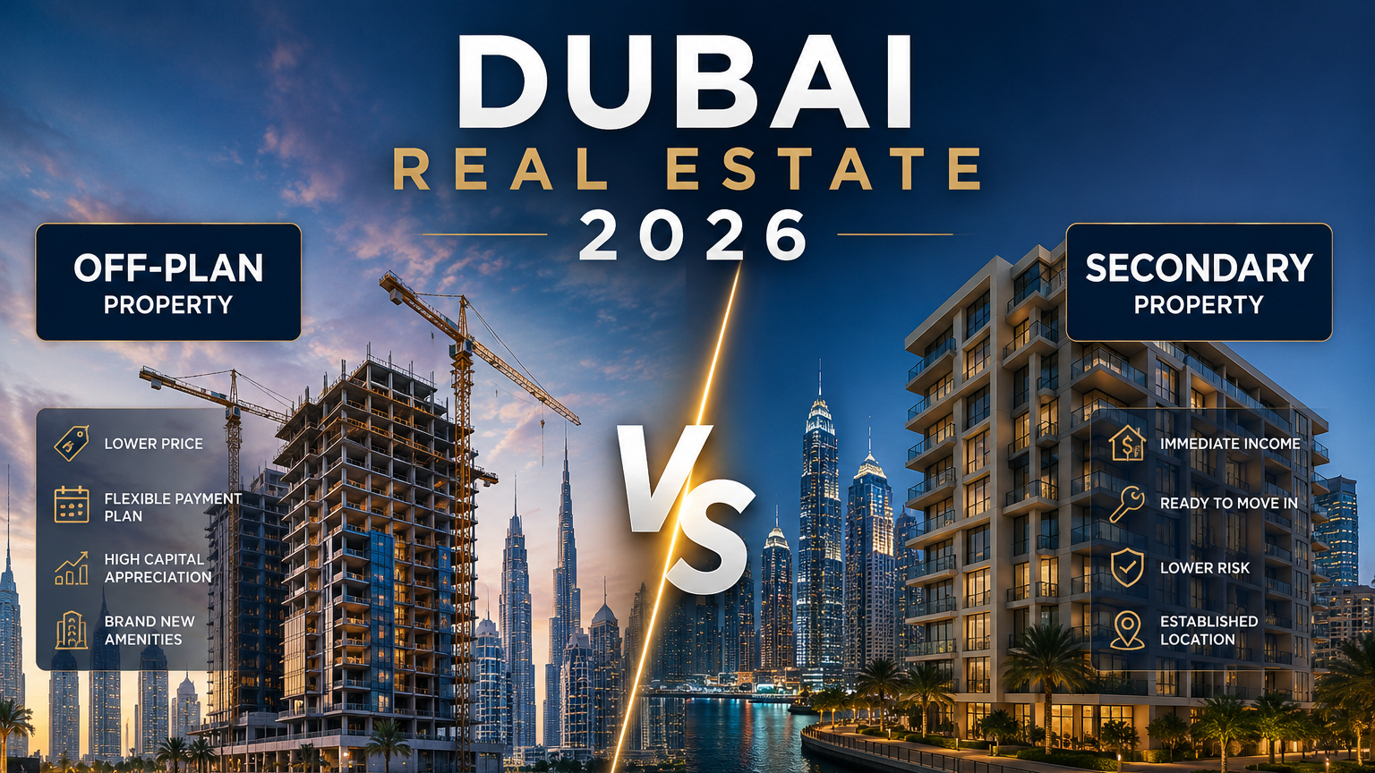 Dubai Real Estate 2026: Off-Plan vs Secondary – Which Investment Delivers Higher ROI?